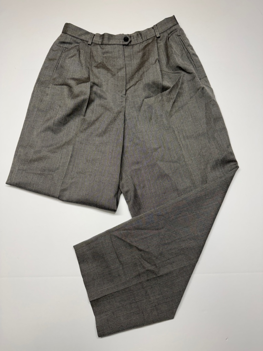 Liz Claiborne Black and Gray Classic Herringbone Dress Pants